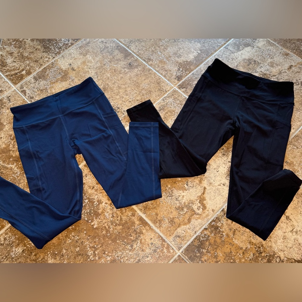 Kids Black and Navy Leggings